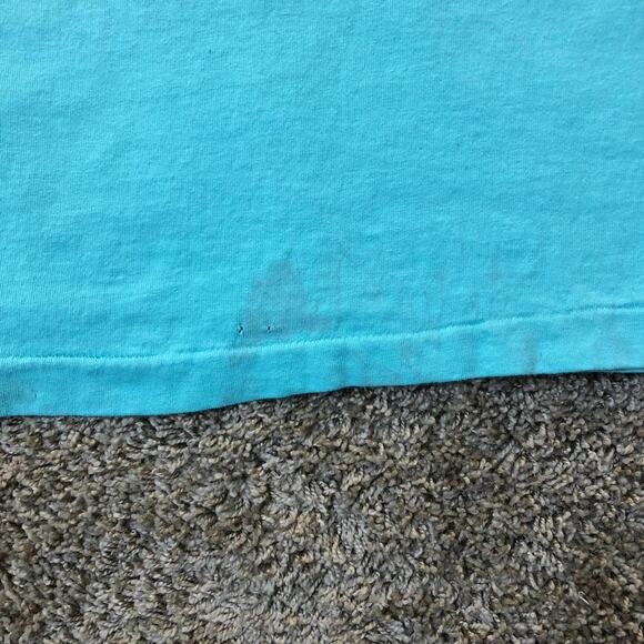 Men’s Basic Light Blue Island Builders Logo Graphic Tee - Picture 3 of 3